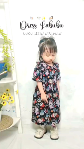 Baju anak labubu/ dress anak motif labubu