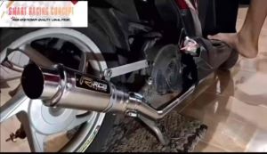 KNALPOT RACING RCB FULL CROOME MOTOR MATIC BEAT SCOOPY SPACY