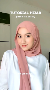 Hijab Pashmina Ceruty Babydol Polos Ukuran 175x75 CM Kerudung Trend Viral Masa Kini
