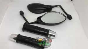 paket promo spion  x 1 125 + handgrip standar + Jalu stang chrome Mio Xeon Fino beat Vario Scoopy Nouvo Vixion Jupiter z Jupiter mx beat Scoopy Vario Supra kharisma dll