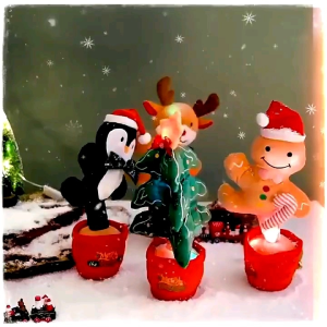 [GÓC DECOR] XƯƠNG RỒNG NHẢY MÚA CA HÁT NHẠI TIẾNG PHIÊN BẢN GIÁNG SINH CÓ ĐÈN CÓ NHẠC