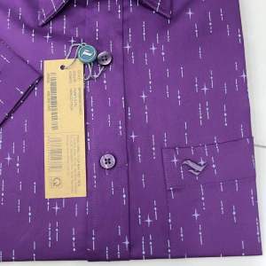 (6P0090)Áo sơ mi viettien ngắn tay lai ngang (regular )