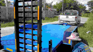 รถลากพ่วงขนย้ายรถเกี่ยวข้าวdc68/70ขนย้ายรถแบล็คโฮเล็กบรรทุก4.5ตันอุบล