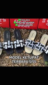Sandal Wanita Fladeo Model Ketupat Anyaman 37-40 Sandal Teplek Flat Cewek | Sandal Perempuan Kekinian 2024