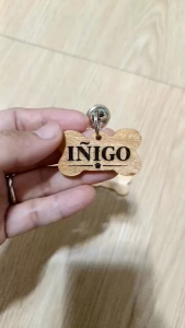 Personalized Engraved Dog Tag for Your Fur Baby - Inigo - Waterproof - Handcrafted - Durable - Stylish - Unique - Fits All Perfectly - Free Bell - 45mm x 25mm x 5mm - Only 99 Pesos FREE BELL