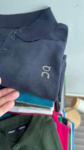 Rubberized carbon logo ✅Men’s and womens polo shirt 100% honeycomb cotton 2 bottons premium quality