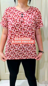Women Blouse Shirt Stretchable Short Sleeve
