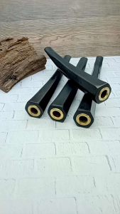 Once pipa sedotan kayu galih kelor hitam model segi enam B114