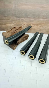 Pipa Once Cangklong Kayu Galih Kelor Hitam Model Blimbing Segi Delapan B116