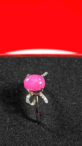 แหวนเงิน92.5แท้หัวพลอยทับทับจันทบุรีแท้size53