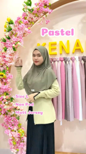 Hijab KENAN non pet size L - kerudung kenan pastel hijab non pet kenan ukuran L hijab non pet size L