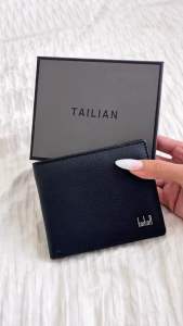 กระเป๋าสตางค์ผู้ชาย ขนาด 5"Cowhide หนังวัว + พร้อมกล่อง TAILIAN (12B)