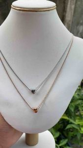 Kalung Rantai Titanium Itally Tipis Love Mini Perhiasan Wanita Cx05092500