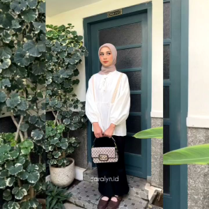 BLOUSE LINEN ATASAN WANITA ZURA PREMIUM KOREAN STYLE
