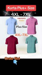 Kurta Casual Collar Lengan Pendik S-3XL Ready Stock
