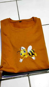 Kaos Wanita Lengan Pendek Motif Kekinian Bee Mustad 99rb Dapat 6pcs Bahan Babyterry