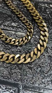 โซ่รมดำใหญ่ โซ่ทองเหลืองรมดำ หน้ากว้าง10มิล-13มิล ความยาวสามารถเลือกได้