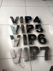 HURUF&ANGKA TIMBUL STAINLES FULL. TINGGI 25cm