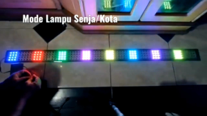 Lampu Strobo Kaca 50cm 12Volt Running Otomatis Modul Lampu Senja Kota