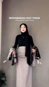 vest Tenun kantor - rompi tenun wanita - outer tenun
