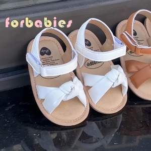 Baby Girls Open Toe Sandals Summer Knotted Twist Soft Non-slip Walking Shoes for Toddler Newborn