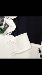 🍒Ninamee M-2XL สายเดี่ยวคอวี สายเดี่ยวซาติน มีสายปรับระดับ ผ้างานพรีเมียม สีพื้น แมชง่าย ใส่เที่ยว ทำงาน ออกงาน