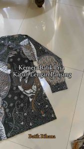 Baju Kemeja Batik Pria Katun Lengan Panjang