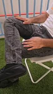 Mens Denim straight cut non stretchable kain tabal seluar lelaki