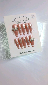 Móng tay thiết kế Nail box mắt mèo hồng mã số AB33