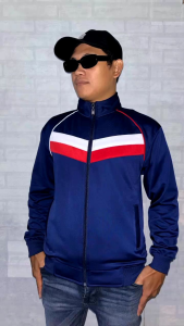 AIZA JAKET TRACKTOP NAVY KEKINIAN KEREN PRIA/WANITA