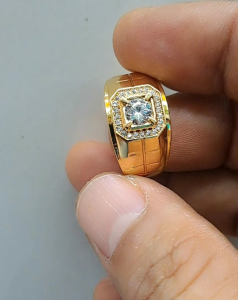 Cincin Pria Wanita Titanium Vier Berlian Diamond Anti Karat (10)