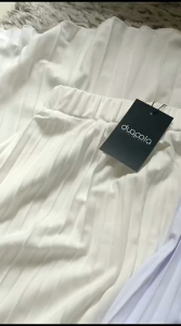 Rok Plisket Aline Maxi 7176 Khusus Putih Wanita