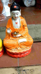 Tượng gốm Phật A Di Đà ngồi cao 41cm