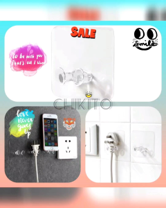 Tempel Dinding Gantungan Kepala Colokan Listrik Transparan