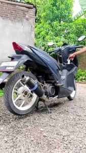 Knalpot Racing Original MXR AUTO RACING Type XR-02 Model Black Coating Inlet 50