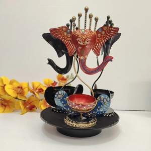lord ganesha Iron Tealight Candle Holder/vinayagar silai/Handicraft Metal /Candle Holder Stand Showpiece/ Statue /Home Decoration/ Living Room Puja Room Drawing Room Bedroom Office Table Decor & for Gifting Purpose