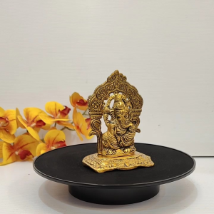Lord Ganesha Sitting Aluminum Idol for Table Top/Home or Office Temple/ Gift / ganesha / VINAYAGAR MT259