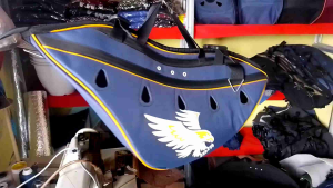 Kisa tas ayam jago sablon NEW EDITION terlaris biru nepi