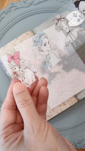 Fairy Lights Journal - READY STOCK/ art journaling/ scrapbook deco/ Girls with ribbons PET tape (from Japan)