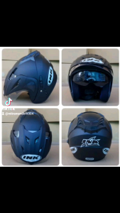 Helm Ink Double Visor emboss sni Original Merk Dcs ajk Helm Pria dewasa wanita dewasa busa tebal bisa cod