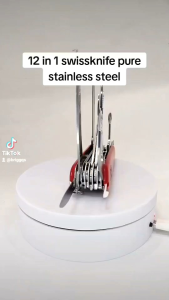 12 in 1 swiss knife pure folding stainless steel bronx