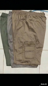 Quần Short Nam Túi Hộp Kaki Cạp Chun Co Giãn - Quần Đùi Cargo Nam Form Lửng Rộng Rãi Có Khóa Kéo Tiện Lợi Nhiều Màu