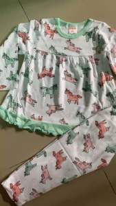 (22-45kg) bộ babydoll tay dài quần dài bé gái thun borip mềm co giãn tốt 226
