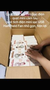 Quạt cầm tay mini sạc điện - quạt mini cầm tay - quạt tích điện mini sạc USB Handheld Fan nhỏ gọn tiện lợi