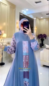 gamis modern silk premium gamis motif simple produk Amore by ruby edisi maissa dress gamis viral kekinian