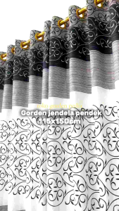 Gorden Jendela L 115 × T 150 cm Tirai Pendek Minimalis Free Tali