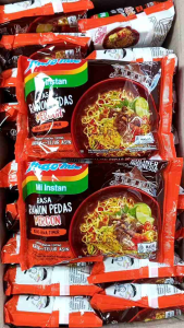 MIE INDOMIE - Harga 10pcs/bungkus Mie Indomie Rasa Rawon Pedas Mercon 75gr - mie instan murah meriah promo