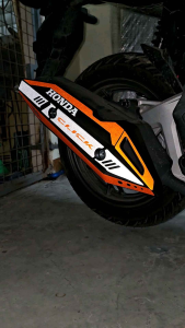 (♦️STICKER ONLY♦️HEAT GUARD NOT INCLUDED⭕️‼️)Honda click  v2v3 reflective STICKER set for muffler  heat guard