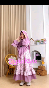 SYANKIDS - GAMIS ANAK KEYSHA FLOWERS SET JILBAB GAMIS LEBARAN