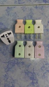 ปลั๊กตัวผู้ พลาสติก 10A 250V พลาสติกอย่างดี ขาทองเหลือง มอก ทนกระแสไฟฟ้า